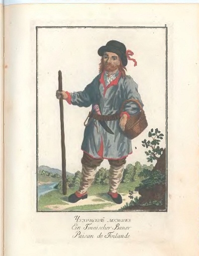 Финский мужчина. Из кн. И.И. Георги «Первое этнографическое описание России», 1776. Кунсткамера